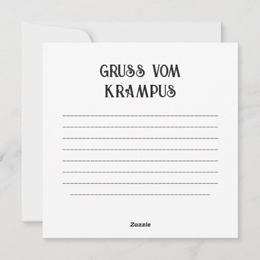 WeihnachtsKrampus Feiertagskarte (Rückseite)