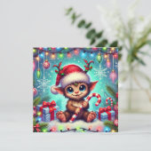 WeihnachtsKrampus Feiertagskarte (Stehend Vorderseite)