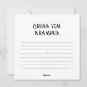 WeihnachtsKrampus Feiertagskarte (Rückseite)
