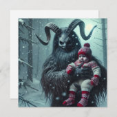 WeihnachtsKrampus Feiertagskarte (Vorne/Hinten)