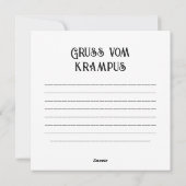 WeihnachtsKrampus Feiertagskarte (Rückseite)