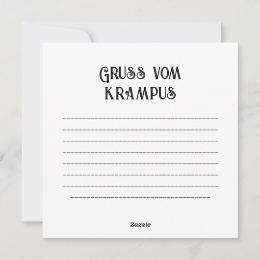 WeihnachtsKrampus Feiertagskarte (Rückseite)