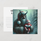 WeihnachtsKrampus Feiertagskarte (Vorne/Hinten)