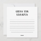 WeihnachtsKrampus Feiertagskarte (Rückseite)