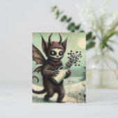 Weihnachtskrampus mit Milch Postkarte (Stehend Vorderseite)