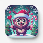 WeihnachtsKrampus Pappteller (Vorderseite)