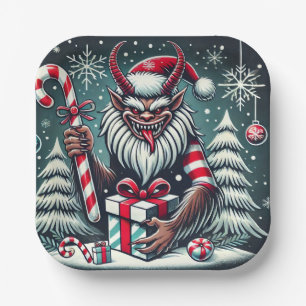 WeihnachtsKrampus Pappteller