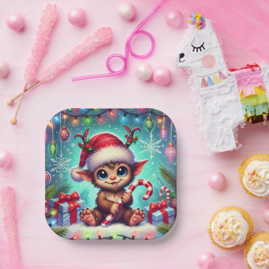 WeihnachtsKrampus Pappteller (Party)