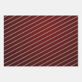 Weihnachtskranbere Rot, tiefweißer Streifen Geschenkpapier Set (Vorderseite 2)