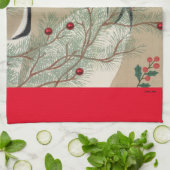 Weihnachtskrane Geschirrtuch (Gefaltet)