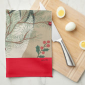 Weihnachtskrane Geschirrtuch (Viertel Falte)