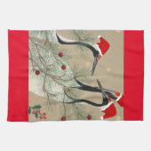 Weihnachtskrane Geschirrtuch (Horizontal)