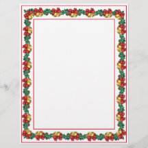Weihnachtskranke und Garland Letterhead