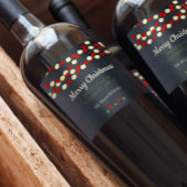 Weihnachtskranke und Popcorn Rustikale Halbpension Weinetikett