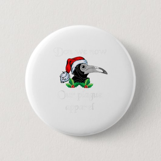 Weihnachtskrankenmaske Button (Vorderseite)