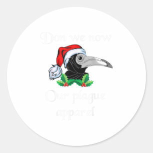 Weihnachtskrankenmaske Runder Aufkleber