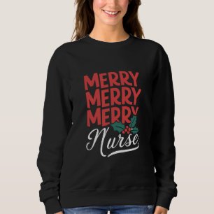Weihnachtskrankenschwester Frohe Krankenschwester  Sweatshirt