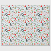 Weihnachtskrankenschwester Geschenkpapier (Flach)