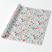 Weihnachtskrankenschwester Geschenkpapier (Ungerollt)