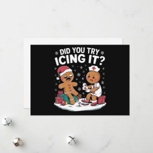 Weihnachtskrankenschwester Hast du versucht, es mi Feiertagskarte