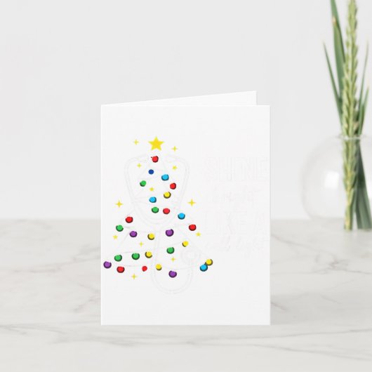 Weihnachtskrankenschwester leuchten Sie hell wie e Karte (Vorderseite)