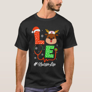 Weihnachtskrankenschwester Liebe Rentier Nurse T-Shirt