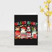 Weihnachtskrankenschwester Lustiger Pfefferminz-Mo Karte (Gelbe Blume)