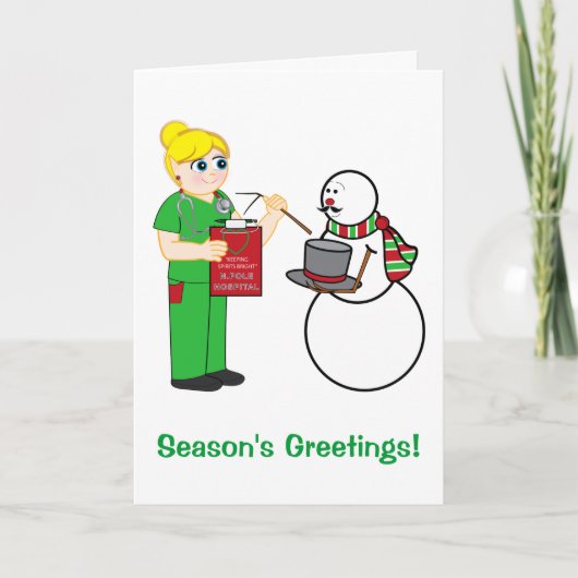 Weihnachtskrankheit Feiertagskarte (Vorderseite)