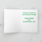 Weihnachtskrankheit Feiertagskarte (Innenseite)