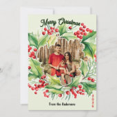 Weihnachtskranz 3 Foto Weihnachtskarte Feiertagskarte (Vorderseite)