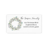 Weihnachtskranz Adressaufkleber (Vorne)