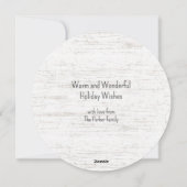 Weihnachtskranz am Strand mit Foto Feiertagskarte (Rückseite)