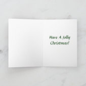 Weihnachtskranz an der Tür Feiertagskarte (Innenseite)