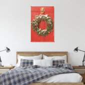 Weihnachtskranz an einer Tür Leinwanddruck (Insitu (Schlafzimmer))