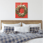 Weihnachtskranz an einer Tür Leinwanddruck (Insitu (Schlafzimmer))