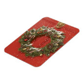 Weihnachtskranz an einer Tür Magnet (Linke Seite)