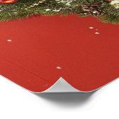 Weihnachtskranz an einer Tür Poster (Ecke)