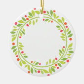 Weihnachtskranz anpassbar keramik ornament (Vorne)