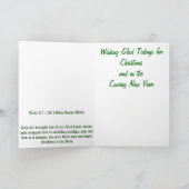 Weihnachtskranz auf alter Gebäude-Skizze Feiertagskarte (Innenseite)