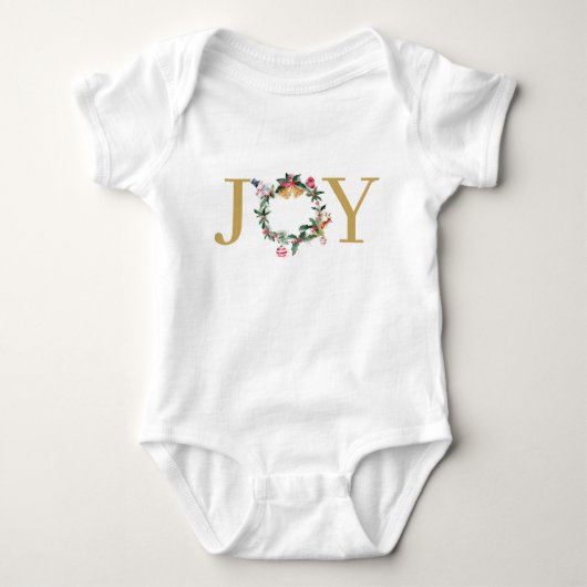 Weihnachtskranz Begrüßung Baby Strampler (Vorderseite)
