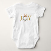 Weihnachtskranz Begrüßung Baby Strampler (Rückseite)