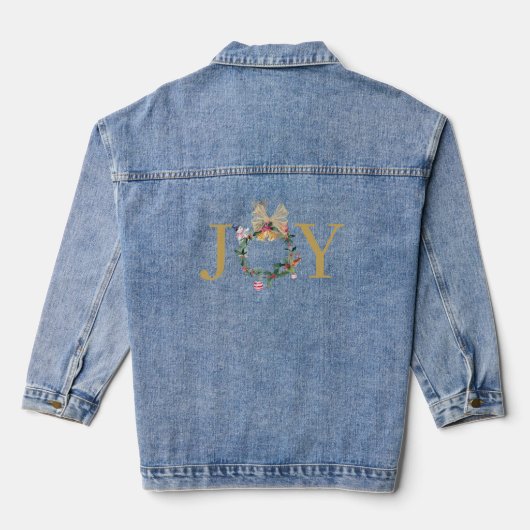 Weihnachtskranz Begrüßung Jeansjacke (Rückseite)