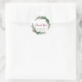 Weihnachtskranz-Brautparty Vielen Dank Runder Aufkleber (Tasche)