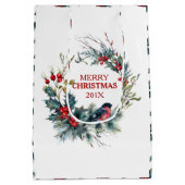 Weihnachtskranz Bullfinch & Weihnachtsweihe Mittlere Geschenktüte (Rückseite)