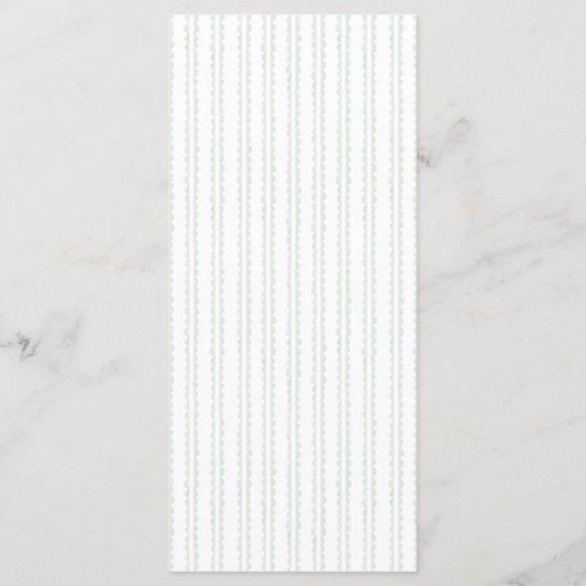 Weihnachtskranz Candy Bow Monogram Wedding Menükarte (Rückseite)