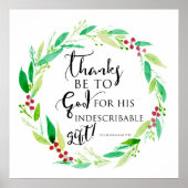 Weihnachtskranz Christliche Verse Poster (Vorne)