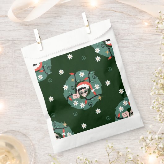 Weihnachtskranz der 1970er Jahre - Alien Geschenktütchen (Ausgeschnitten)