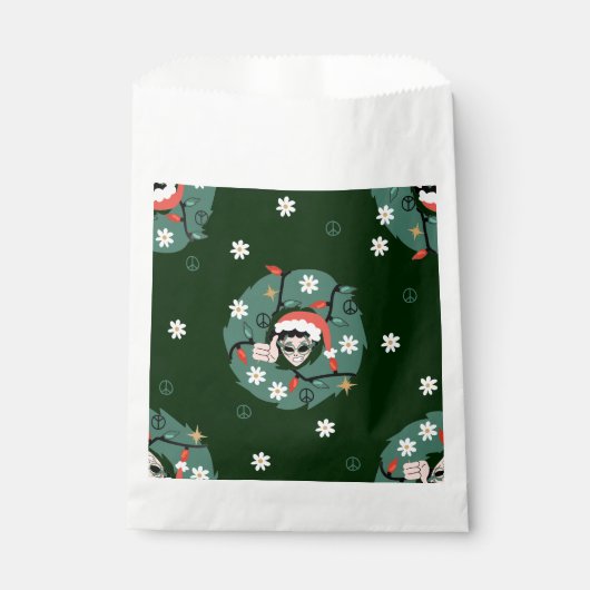 Weihnachtskranz der 1970er Jahre - Alien Geschenktütchen (Vorderseite)