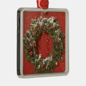 WeihnachtsKranz, der an einer Tür hängt Ornament Aus Metall (Rechts)