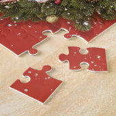 WeihnachtsKranz, der an einer Tür hängt Puzzle (Seite)